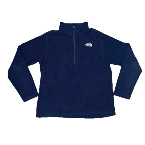 The North Face Sweater Mens Large Black Fleece 1/4 Zip Pullover Sweatshirt - Picture 1 of 16
